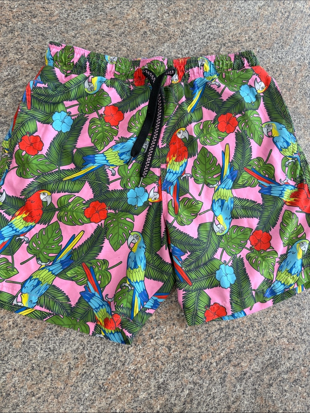SurfSociety Tropical Swim Shorts - Pink, Green & Blue size medium